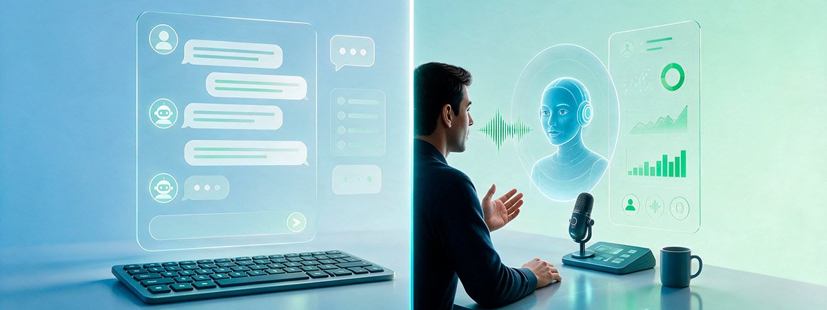 chatbot-vs-agente-de-voz Chatbot or voice agent: which one does your business really need